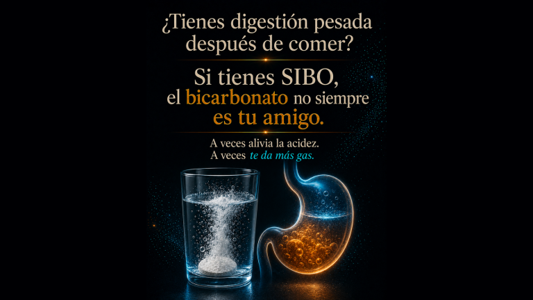 Bicarbonato para la digestión pesada: por qué en SIBO puede salirte caro